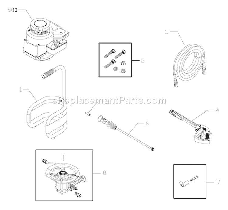 Page A Diagram and Parts List for 020222-2  Briggs and Stratton Pressure Washer
